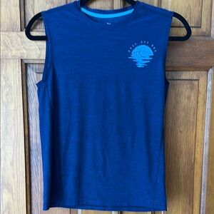Navy Blue Sleeveless Graphic Tee